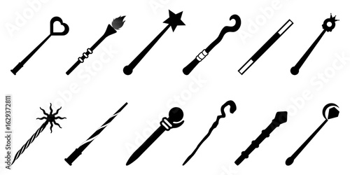 ICON OR ILLUSTRATION OF A MAGIC WAND