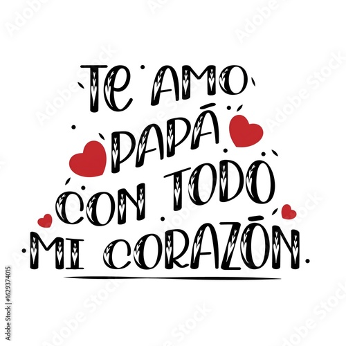 Spanish father's day deisgn greeting cards