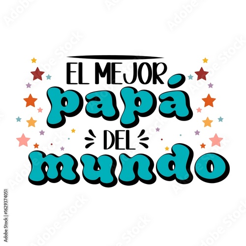Spanish father's day deisgn greeting cards