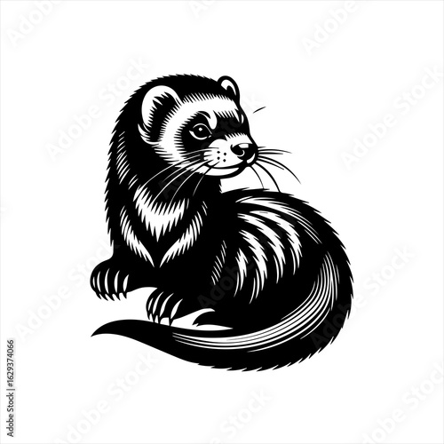 vector illustration of a cartoon squirrel