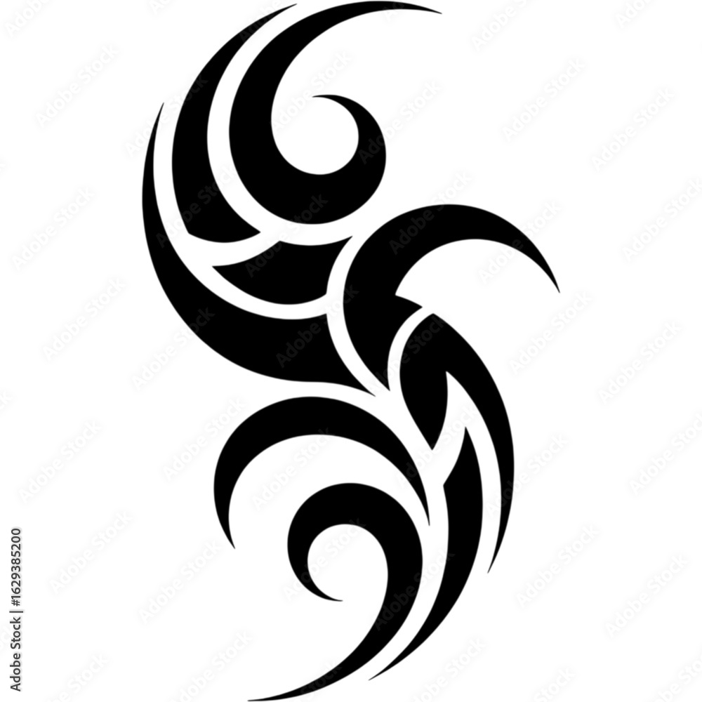 Obraz premium Abstract Tribal Curved Design