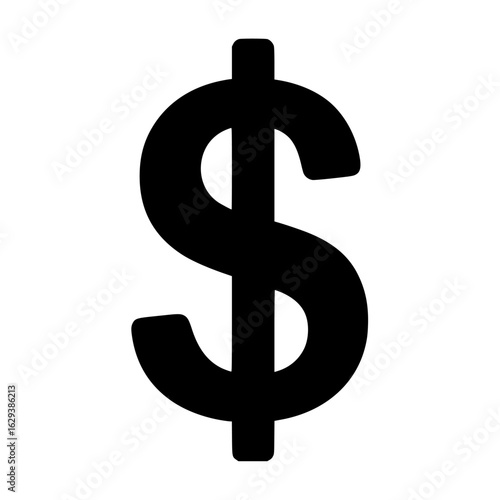 dollar sign isolated on white