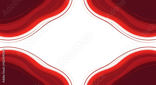 Abstract Red Wave Design with White Space Elegant and Modern.