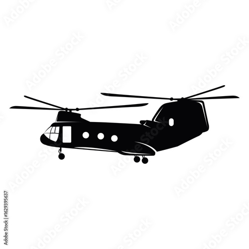 helicopter CH-46 Icon black