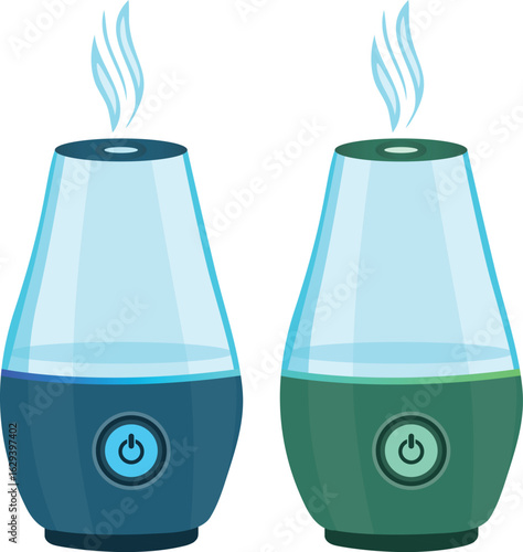 Modern Air Moisturizers – Humidifiers for Health and Comfort Vector Design