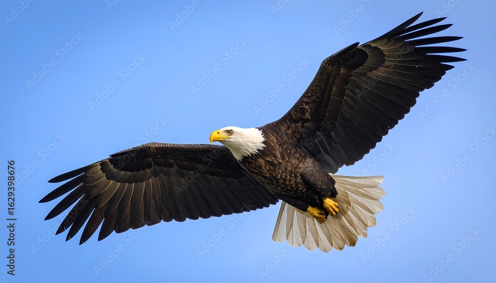 Naklejka premium Majestic eagle soaring high