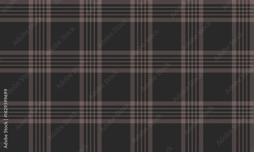 Obraz premium Seamless plaid pattern, black, light pink for textile and clothing design, skirts, pants, shirts, aprons, adding a stylish contemporary charm, vector illustration.