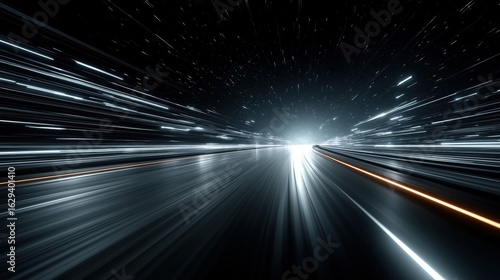 高速移動する光の線が描く近未来的な空間 | Futuristic space created by high-speed light trails