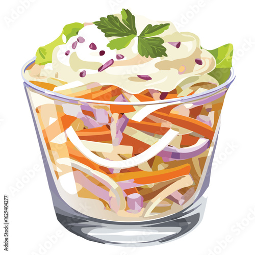 Kohlrabi Coleslaw Salad healthy cabbage onion russian vegetarian side dish