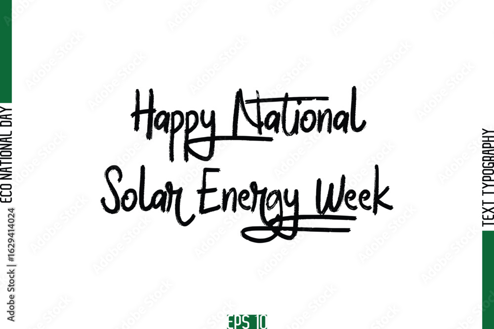 Obraz premium Happy National Solar Energy Week.eps
