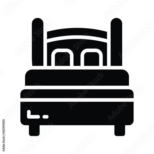 Get this premium line style icon of bed interior