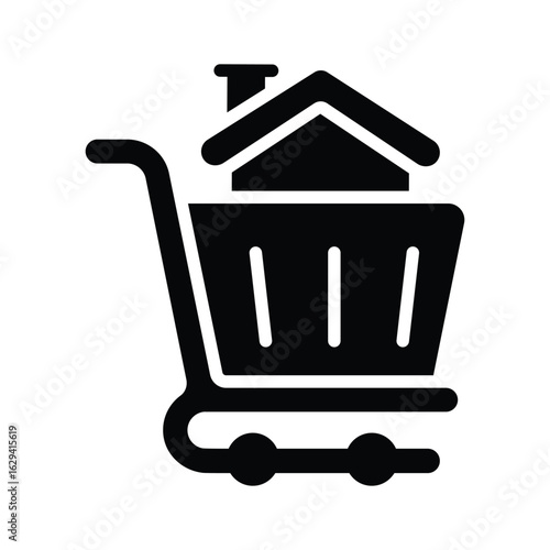 Have a look at this glyph  icon for buy home option