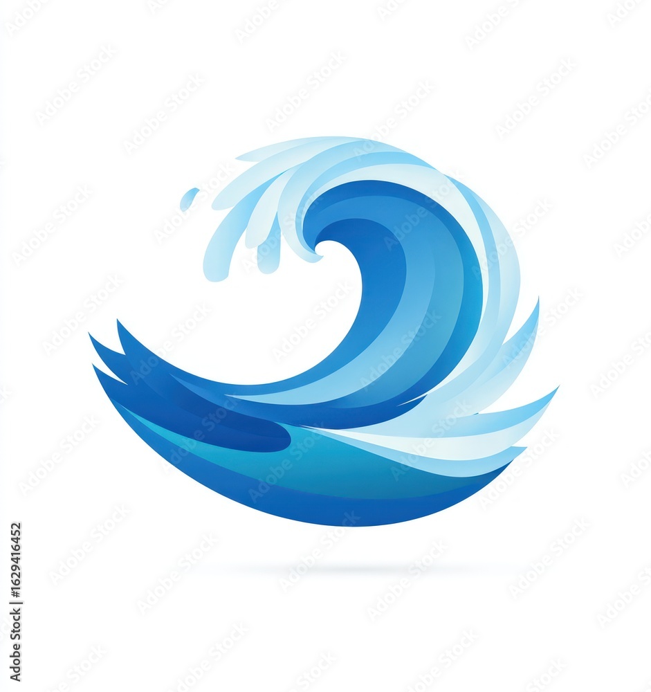 Obraz premium Abstract stylized wave graphic