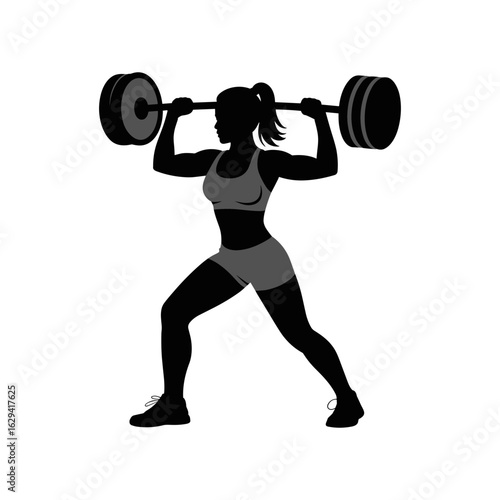 Female Weightlifter Silhouette