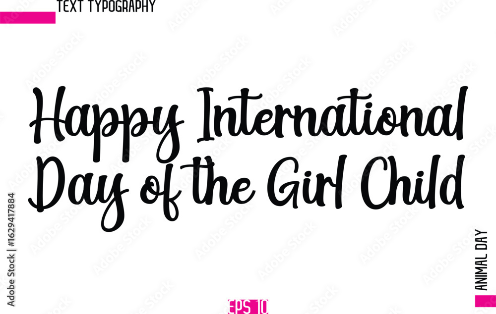 Fototapeta premium Happy International Day of the Girl Child.eps