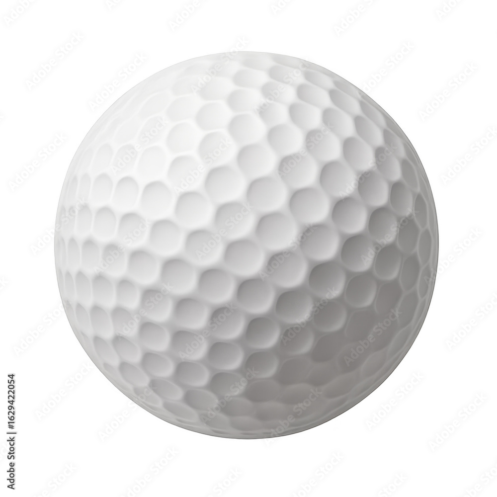 Classic white golf ball isolated on transparent background Classic white golf ball isolated on transparent background