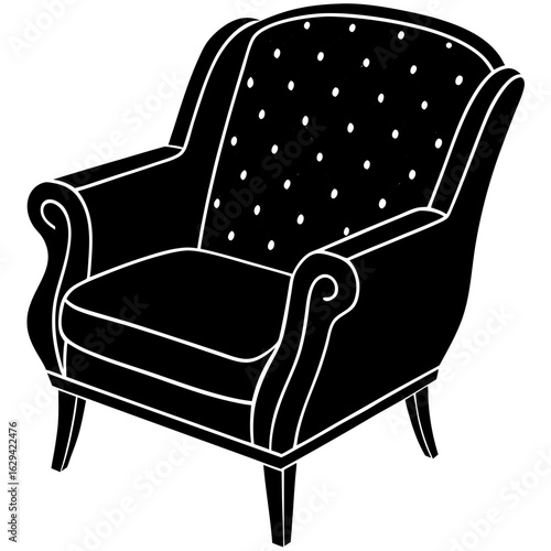 armchair isolated on white background