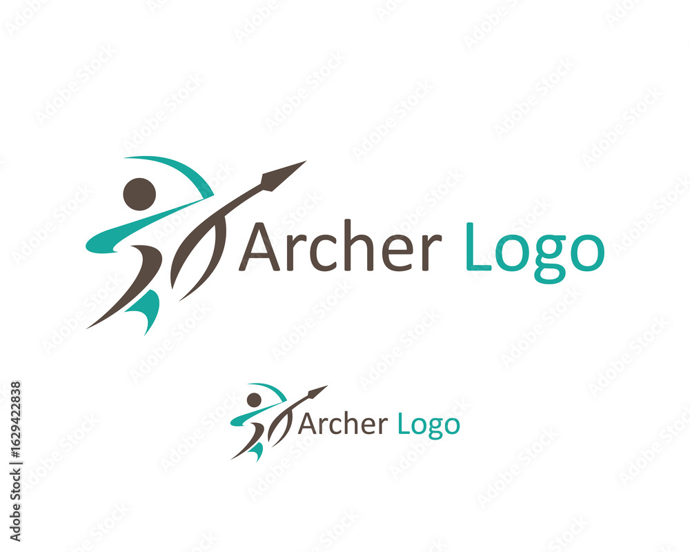 Fototapeta premium archery logo creative design concept sport abstract arrow