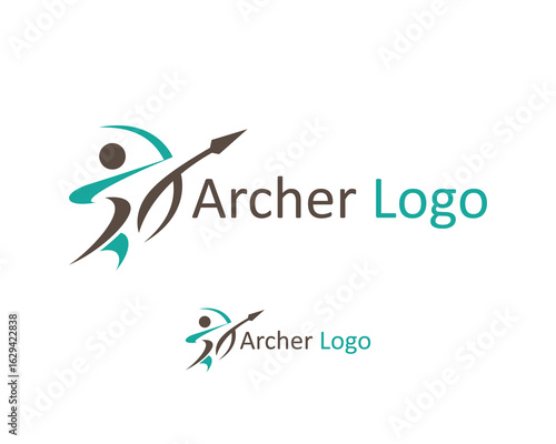 archery logo creative design concept sport abstract arrow