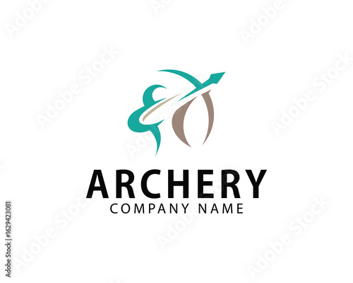 Archery logo creative design concept sport abstract arrow
