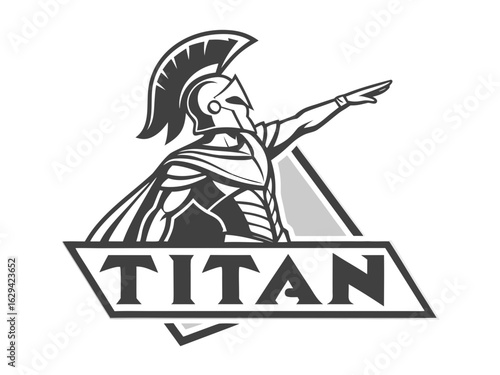 Powerful Roman Gladiator Logo for Titan Brand
