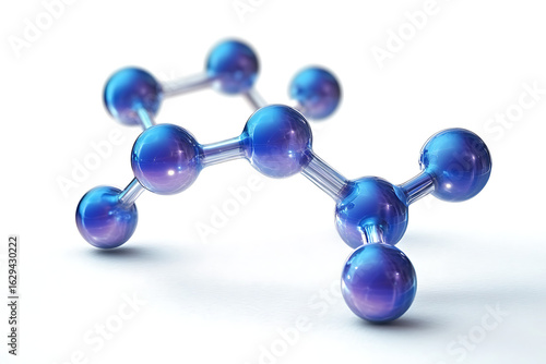Molecular Structure: A detailed and artistic visualization of a molecule's intricate structure, perfect for science and research applications.