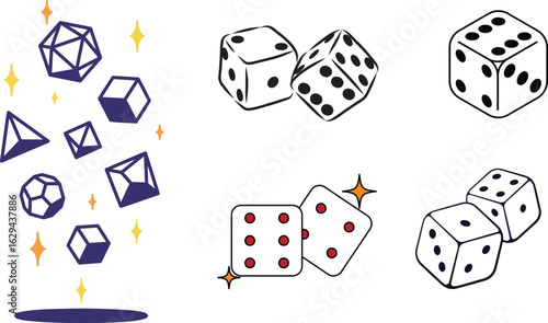 dice vector, dice icon, dice illustration, gambling dice, game dice icon, dice graphic, dice symbol, casino dice, dice design, lucky dice, dice cube, dot dice, dice pair, rolling dice, die artwork, bo