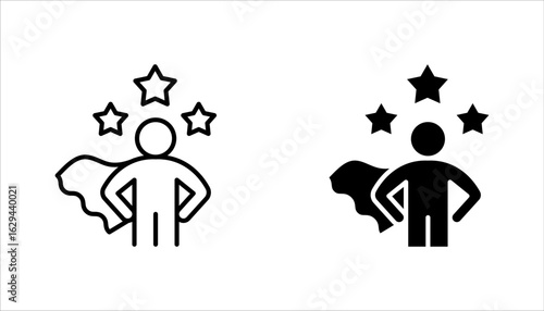 role model icon set, vector illustration on white background