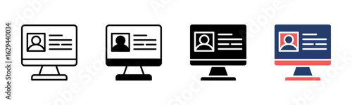 Digital Identity icon sheet multiple style collection