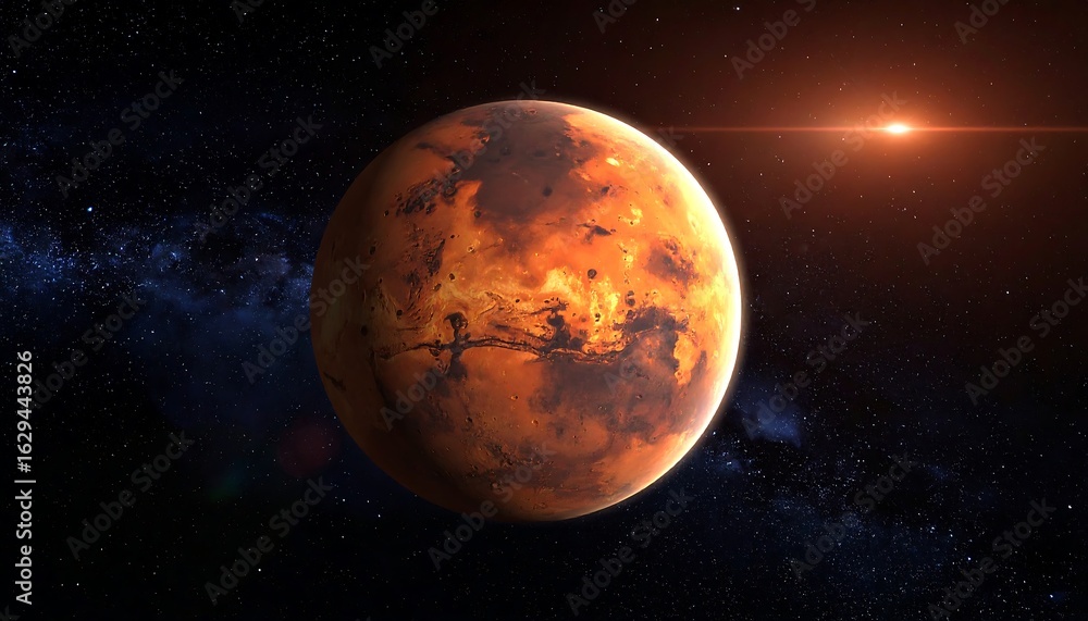 Obraz premium Red planet in space