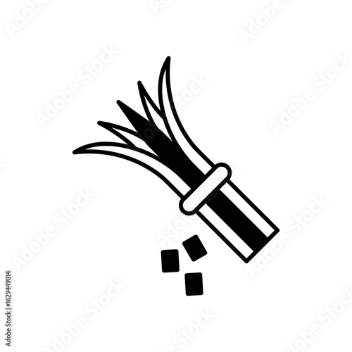 Chives Herb Fill Icon: Fresh Food and Cooking Ingredient