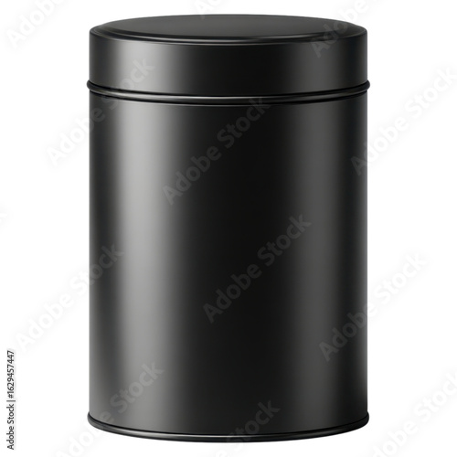 Premium Black Tin Can Packaging for Minimal Tea Storage Solutions