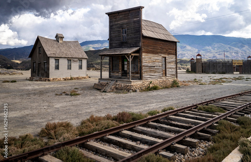Фотография Deserted Western Town with Railway Track in Almeria
