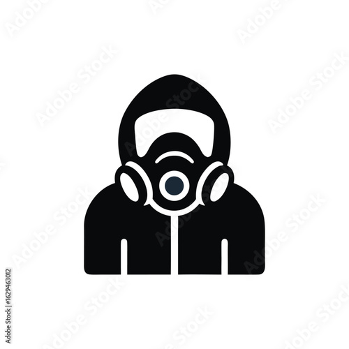 Hazmat Suit Icon Showing Safety and Protection from Toxic Environments Hazardous Materials and Dangerous Situations Demonstrating Emergency Response Preparedness