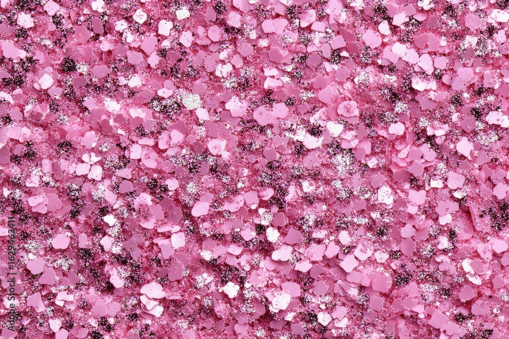 Obraz premium Full of Shiny Pink Decorative Flakes and Glittery Particles Texture