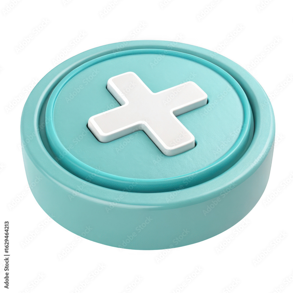 Obraz premium Medical plus symbol isolated on transparent background