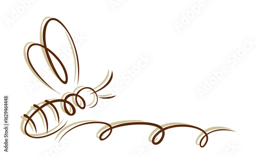 Symbol of a wild stylized bee.