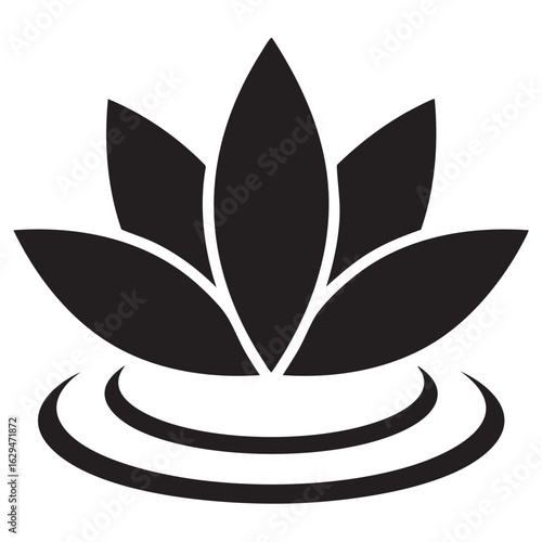 Lotus icon for graphic and web design