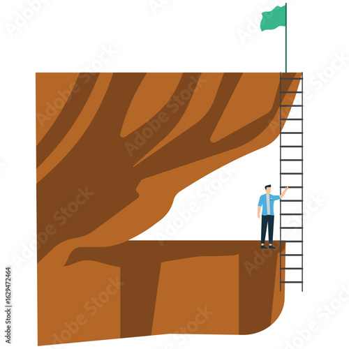 Determination to overcome obstacles Illustration