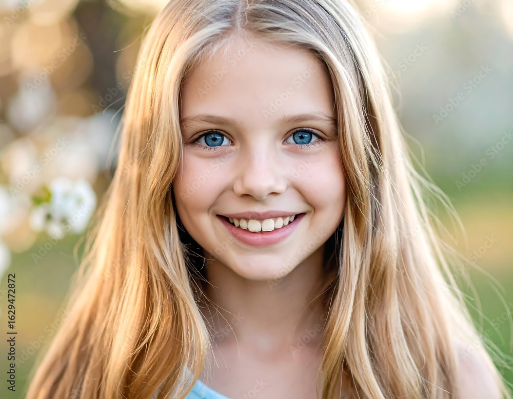 Fototapeta premium Smiling girl outdoors