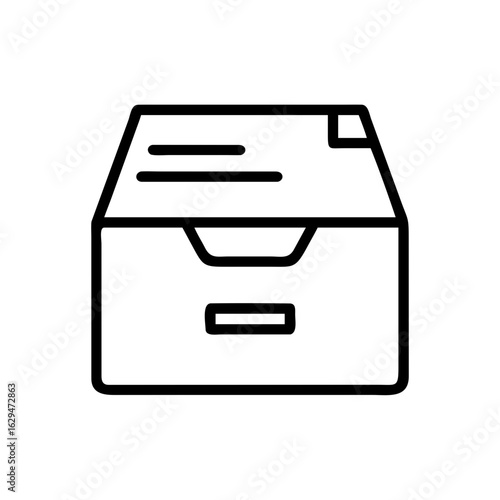 Archive Box Stored Files Icon Design