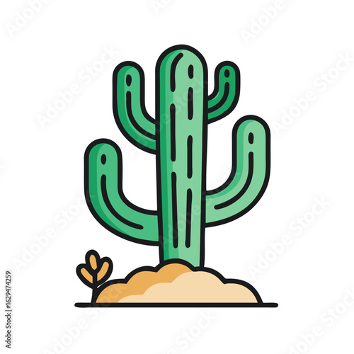 Cactus Desert Plant Icon Design