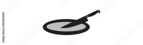 chef knife silhouette design vector illustration with transparent background
