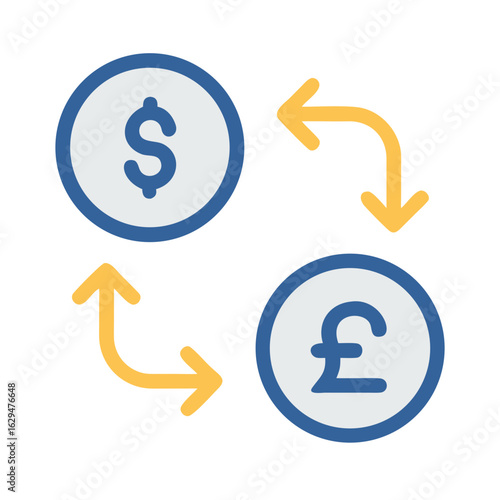 Currency Exchange Money Convert Icon Design