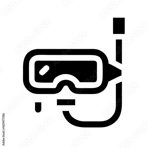 Diving Mask Underwater Gear Icon Design