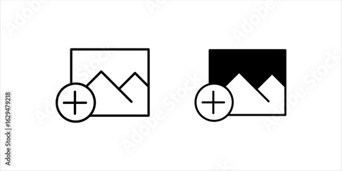 Artificial intelligence image icon with sparkles, useful for apps and digital interfaces.