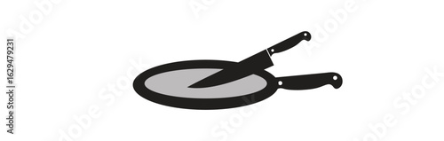 chef knife silhouette design vector illustration with transparent background