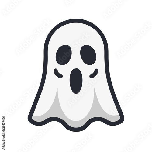 Ghost Mask Spooky Costume Icon Design