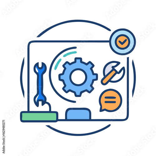 Helpdesk Technical Support Icon Design
