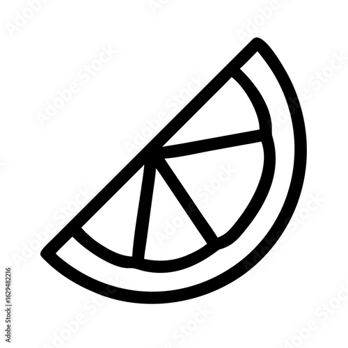 Lemon Slice Citrus Fruit Icon Design